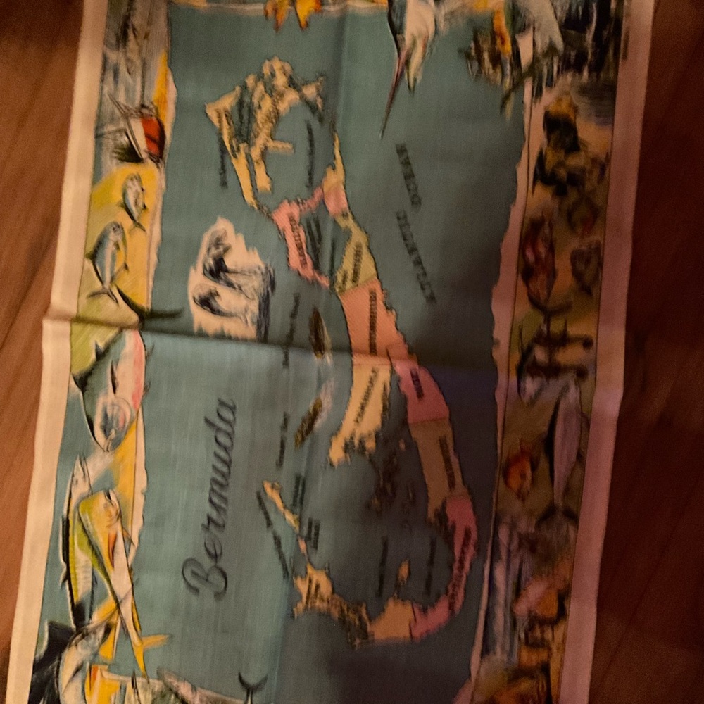 Bermuda Map Kitchen Towel - Picture 2 of 4